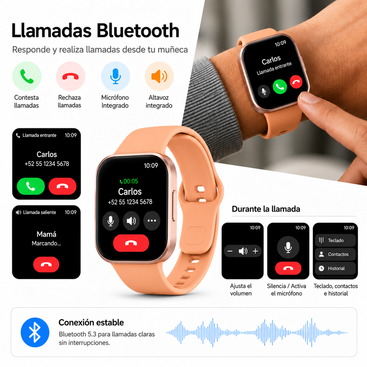 SMARTWATCH XIAOMI REDMI WATCH 6 ACTIVE (ORANGE) + BOCINA G-TIDE SV30 + AUDIFONOS G-TIDE L22 (NEGRO)