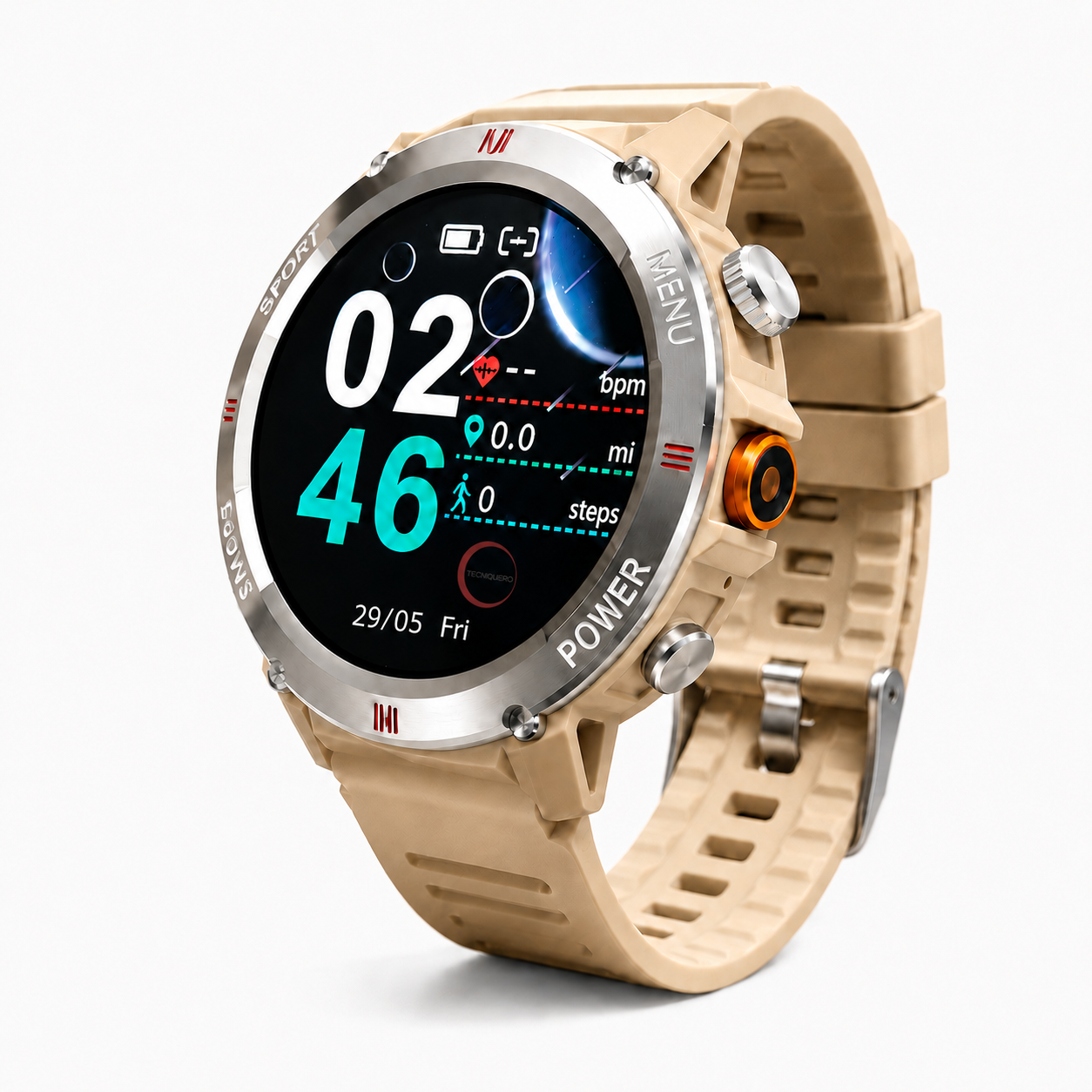 Smartwatch Woox Bluetooth IP68 con Llamadas, Pantalla Táctil y Batería 5-7 Días