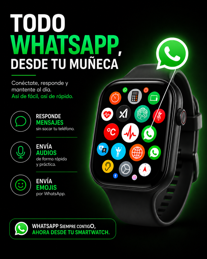 Smartwatch S11 con Mensajería, Llamadas, Audios, Emojis y Funciones Deportivas