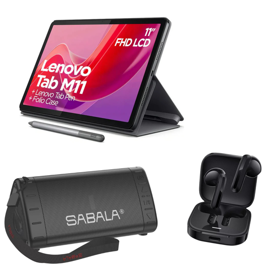 Tablet Lenovo Tab M11 11″ 4GB RAM/128GB ROM + Bocina Sabala + Audífonos Redmi Buds 6 active