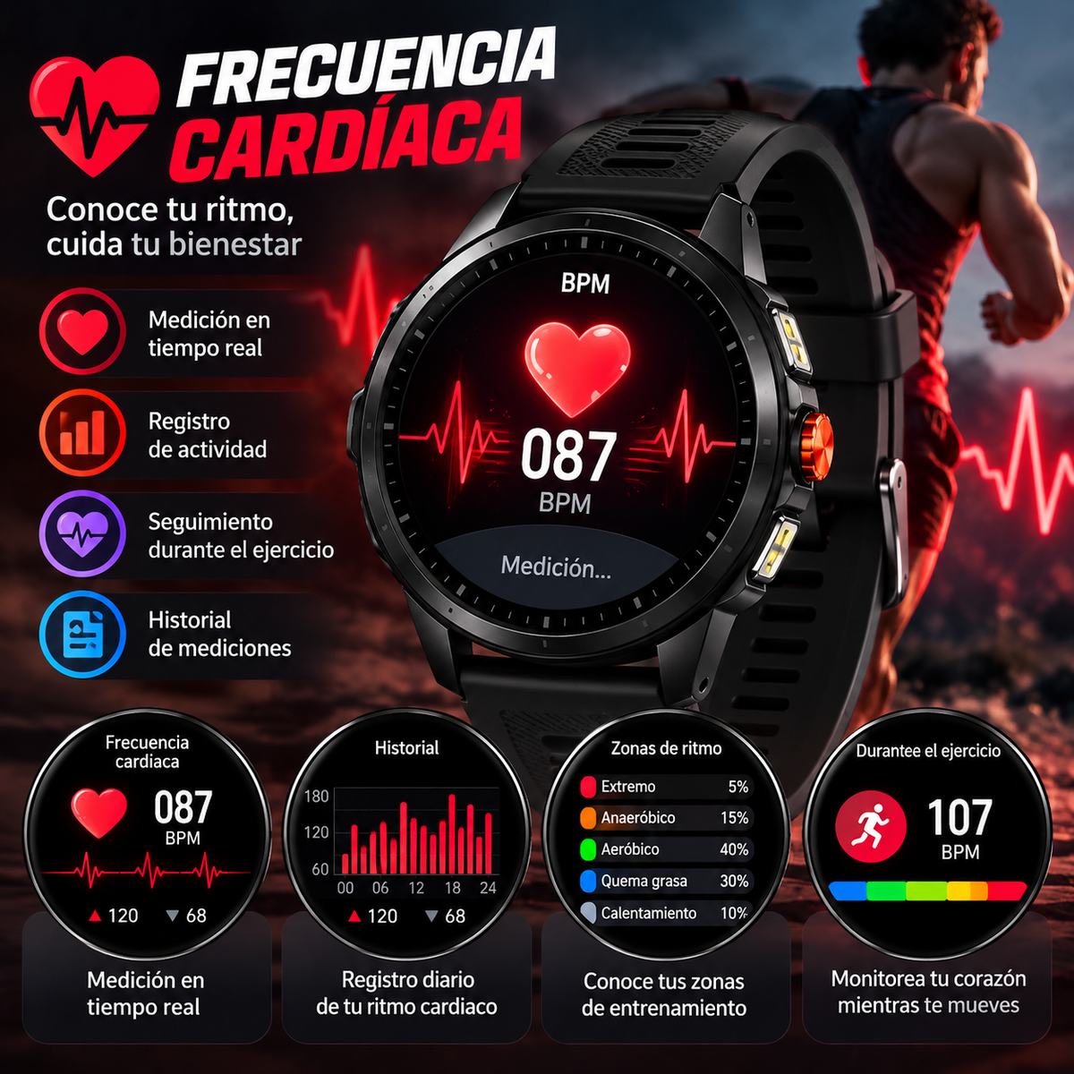 Smartwatch  Llamadas Bluetooth y Linterna TECNIQUERO NEXWATCH X5 Smartwatch  Llamadas Bluetooth y Linterna