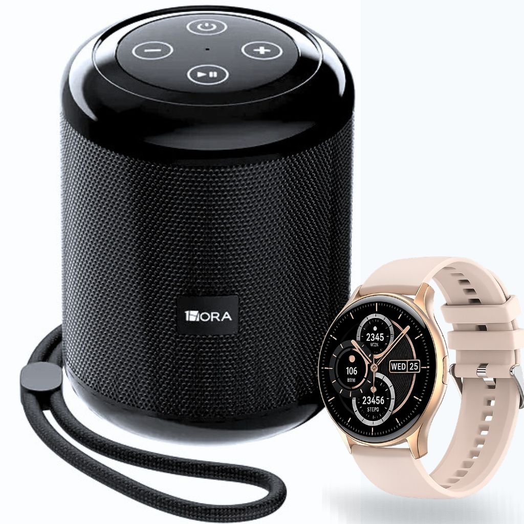 1HORA BOC062 Bocina Subwoofer y Smartwatch G-tide R5