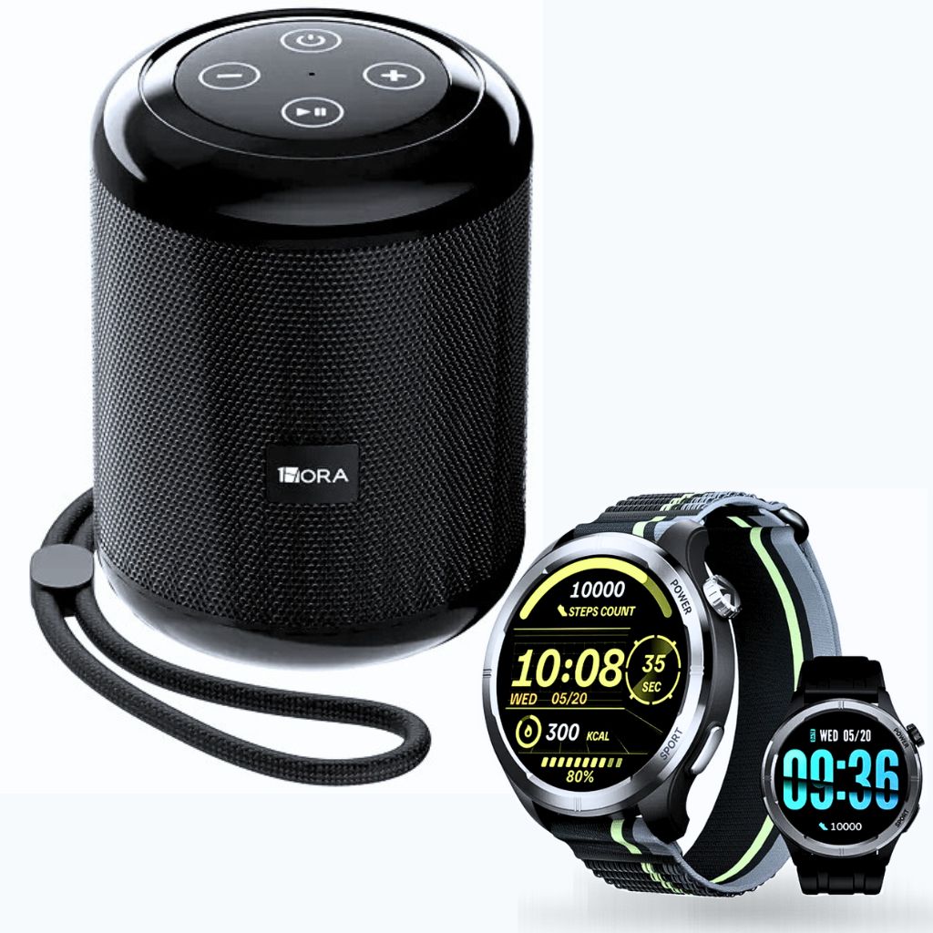 1HORA BOC062 Bocina Subwoofer y Smartwatch Filwans Gtr Lite (negro)