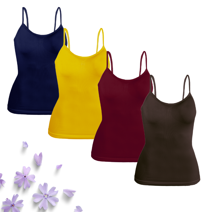 Set 4 Blusas Mujer Tirantes Casual Blusa Negra Crop Top Dama