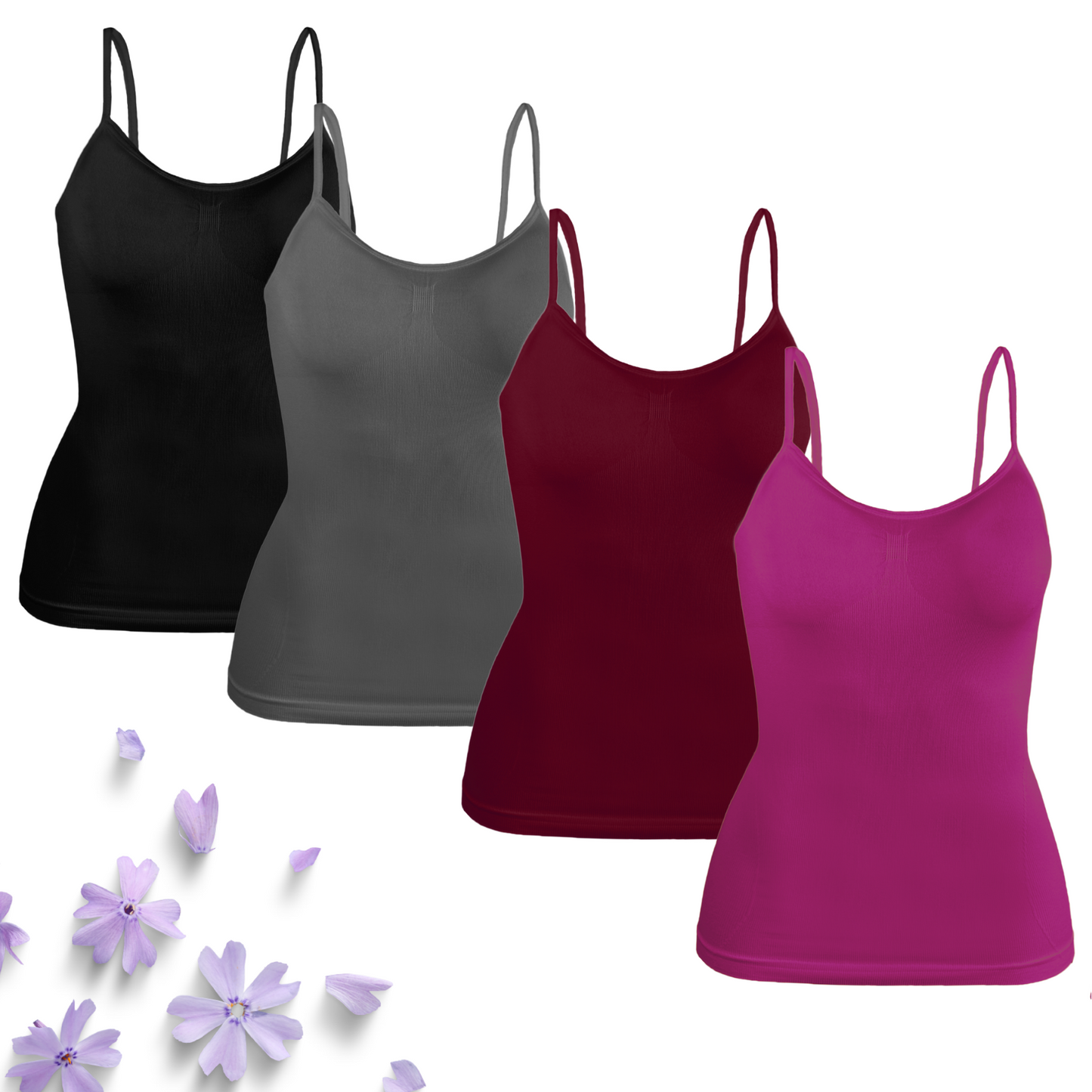 Set 4 Blusas Mujer Tirantes Casual Blusa Negra Crop Top Dama