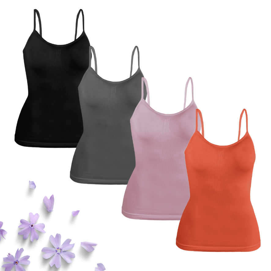 Set 4 Blusas Mujer Tirantes Casual Blusa Negra Crop Top Dama