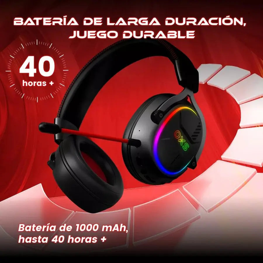 Audífonos gamer OXS G2 con micrófono y bocina G-tide. Combo