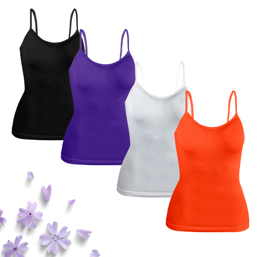 Set 4 Blusas Mujer Tirantes Casual Blusa Negra Crop Top Dama