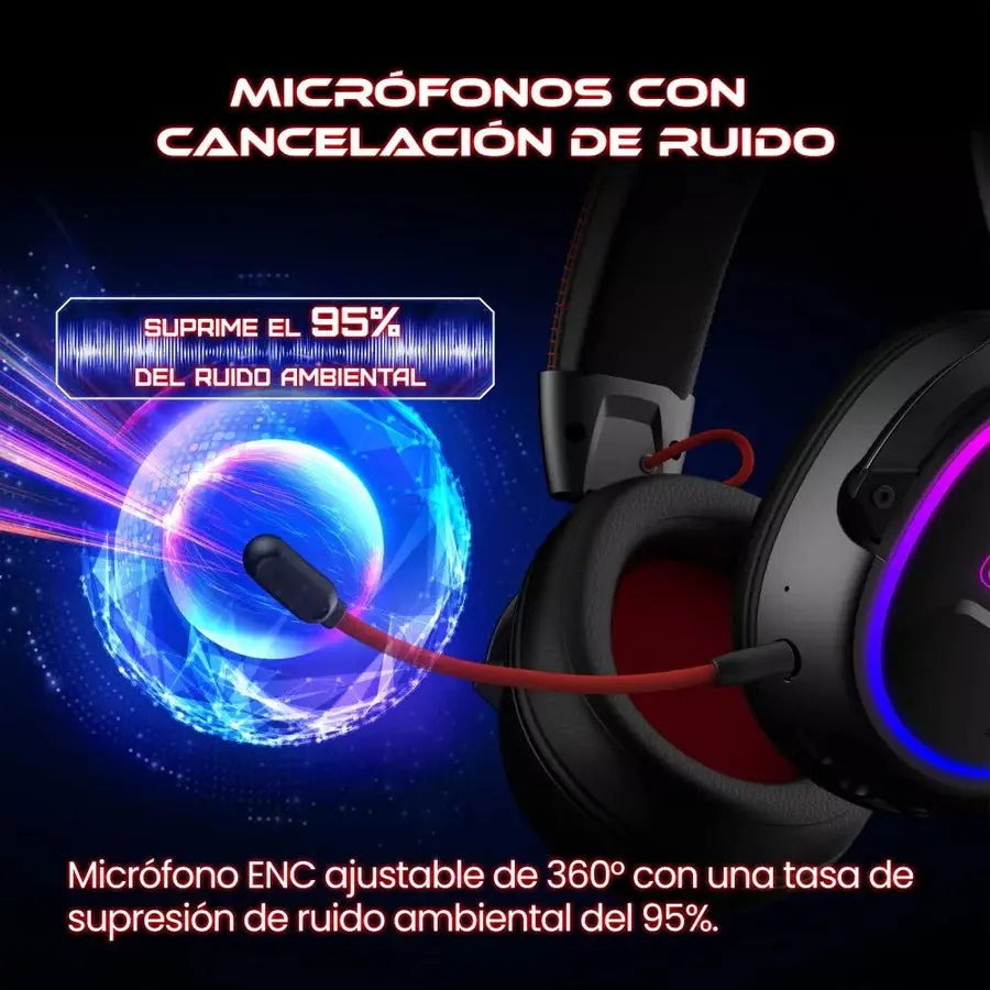Audífonos gamer OXS G2 con micrófono y bocina G-tide. Combo