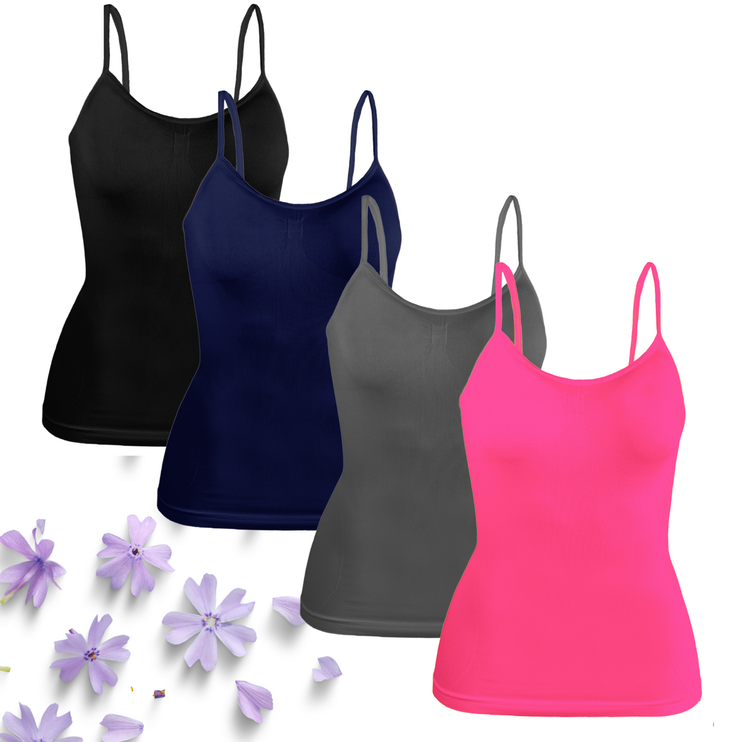 Set 4 Blusas Mujer Tirantes Casual Blusa Negra Crop Top Dama