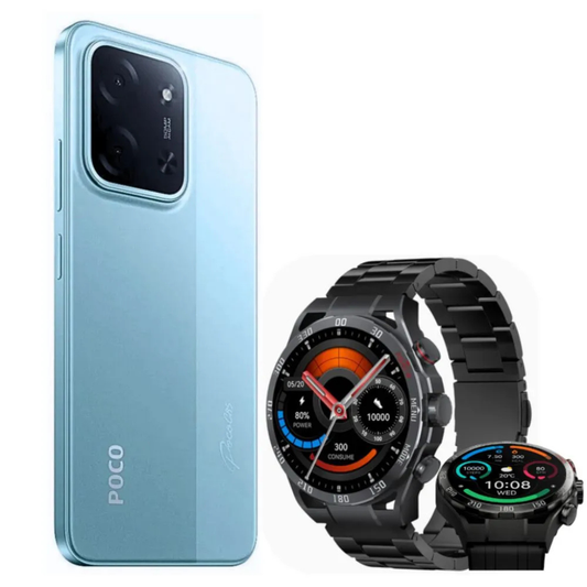 Xiaomi POCO C85 8GB 256 GB Esmeralda con Smartwatch Filwans GTR Negro