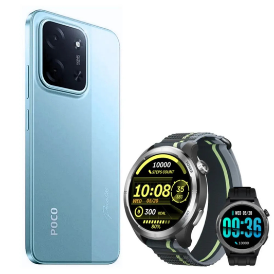 Xiaomi POCO C85 8GB 256 GB Esmeralda con Smartwatch Filwans GTR Lite