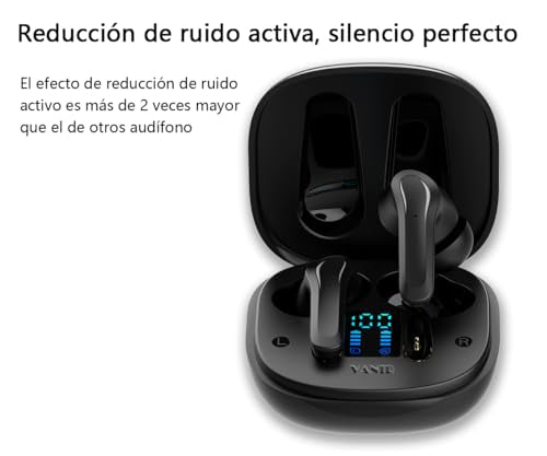 Audífonos Inalámbricos Bluetooth VANIR  con Hi-Res Audio,Audífonos Bluetooth semiabiertos con cancelación de Ruido
