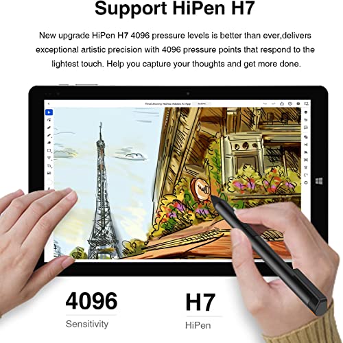 Tablet de 10.1 pulgadas CHUWI Hi10 X con teclado y bolígrafo, 6 GB LPDDR4 128 GB de almacenamiento, visualización táctil de 10 puntos de 1920 x 1200P, Intel Celeron N4120, portátil convertible 2 en 1, WiFi de doble banda, Typc-C, Windows 10, gris