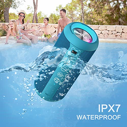 Bocina Bluetooth Portátil, IPX7 Resistente al Agua con Sonido estéreo de 24 W, Altavoces Exteriores con Bluetooth 5.0, 30 Horas de reproducción, Rango Bluetooth de 20 m, emparejados duales