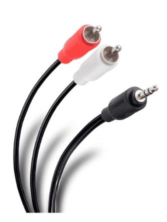 Cable plug 3.5 mm a 2 RCA plug, 1.9 metros - Tecniquero